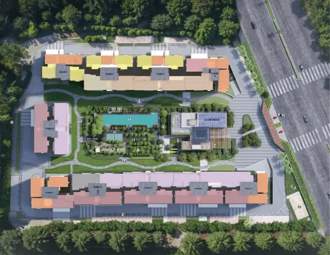 Master plan layout of Zuari KinetiX Bangalore showing plot distribution
